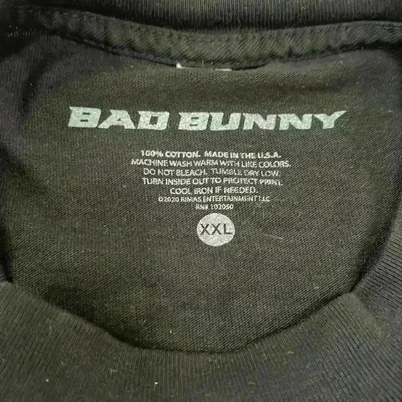 Bad Bunny official licensed made in USA 🇺🇸 YHLQMDLG Blocks Shirt sz XXL - Picture 6 of 6
